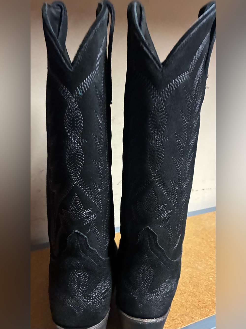 Lane Lexington Women’s Black Western Cowboy Boots Size 9 Snip Toe LB0488 - Picture 4 of 7